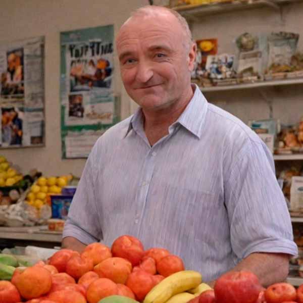 Phil Collins tiene cara de frutero.